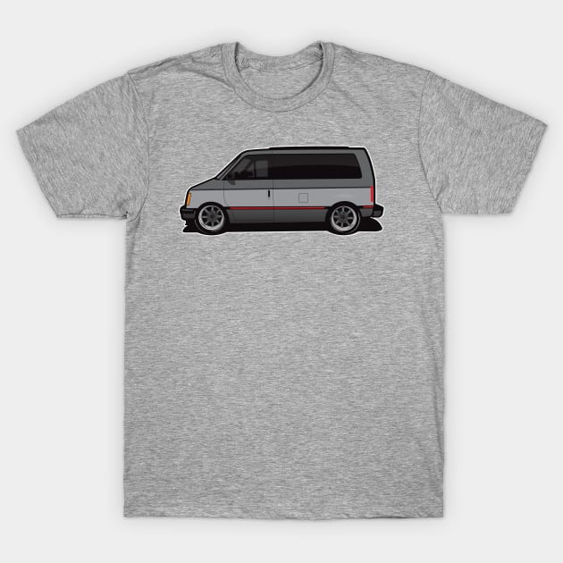 Chevy Shorty Astro Van Black T-Shirt by RBDesigns